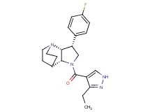 (3R*,3aR*,7aR*)-1-[(3-ethyl-1H-pyrazol-4-yl)carbonyl]-3-(4-fluorophenyl)octahydro-4,7-ethanopyrrolo[3,2-b]pyridine