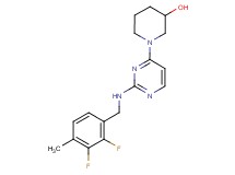 1-{2-[(2,3-difluoro-4-methylbenzyl)amino]pyrimidin-4-yl}piperidin-3-ol