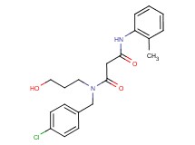 N-(4-chlorobenzyl)-N-(3-hydroxypropyl)-N'-(2-methylphenyl)malonamide