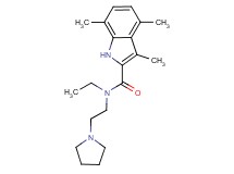 N-ethyl-3,4,7-trimethyl-N-[2-(1-pyrrolidinyl)ethyl]-1H-indole-2-carboxamide