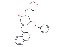 6-(2-pyridinylmethoxy)-4-(5-quinoxalinylmethyl)-1-(tetrahydro-2H-pyran-4-ylmethyl)-1,4-diazepan-2-one