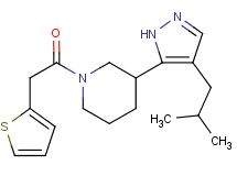3-(4-isobutyl-1H-pyrazol-5-yl)-1-(2-thienylacetyl)piperidine