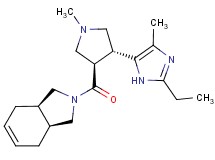 (3aR*,7aS*)-2-{[(3R*,4R*)-4-(2-ethyl-4-methyl-1H-imidazol-5-yl)-1-methylpyrrolidin-3-yl]carbonyl}-2,3,3a,4,7,7a-hexahydro-1H-isoindole