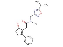 N-[(5-isopropyl-1,2,4-oxadiazol-3-yl)methyl]-N-methyl-2-(5-oxo-2-phenyl-1-cyclopenten-1-yl)acetamide
