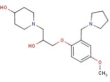 1-{2-hydroxy-3-[4-methoxy-2-(1-pyrrolidinylmethyl)phenoxy]propyl}-4-piperidinol