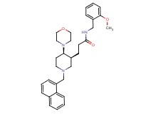 N-(2-methoxybenzyl)-3-[(3S*,4R*)-4-(4-morpholinyl)-1-(1-naphthylmethyl)-3-piperidinyl]propanamide