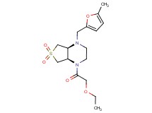 (4aS*,7aR*)-1-(ethoxyacetyl)-4-[(5-methyl-2-furyl)methyl]octahydrothieno[3,4-b]pyrazine 6,6-dioxide