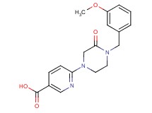 6-[4-(3-methoxybenzyl)-3-oxo-1-piperazinyl]nicotinic acid