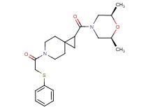 1-{[(2R*,6S*)-2,6-dimethyl-4-morpholinyl]carbonyl}-6-[(phenylthio)acetyl]-6-azaspiro[2.5]octane