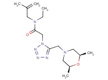 2-(5-{[(2R*,6S*)-2,6-dimethyl-4-morpholinyl]methyl}-1H-tetrazol-1-yl)-N-ethyl-N-(2-methyl-2-propen-1-yl)acetamide