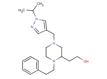 2-[4-[(1-isopropyl-1H-pyrazol-4-yl)methyl]-1-(2-phenylethyl)-2-piperazinyl]ethanol