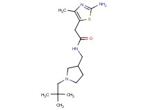2-(2-amino-4-methyl-1,3-thiazol-5-yl)-N-{[1-(2,2-dimethylpropyl)pyrrolidin-3-yl]methyl}acetamide