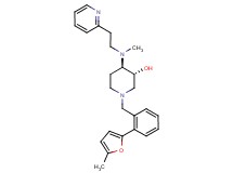 (3R*,4R*)-1-[2-(5-methyl-2-furyl)benzyl]-4-{methyl[2-(2-pyridinyl)ethyl]amino}-3-piperidinol