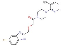 5-fluoro-2-({2-[4-(3-methyl-2-pyridinyl)-1-piperazinyl]-2-oxoethoxy}methyl)-1H-benzimidazole