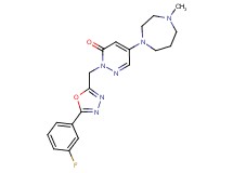 2-{[5-(3-fluorophenyl)-1,3,4-oxadiazol-2-yl]methyl}-5-(4-methyl-1,4-diazepan-1-yl)-3(2H)-pyridazinone