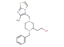 2-{1-benzyl-4-[(6-methylimidazo[2,1-b][1,3]thiazol-5-yl)methyl]-2-piperazinyl}ethanol
