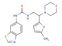 N-1,3-benzothiazol-6-yl-N'-[2-(5-methyl-2-furyl)-2-(4-morpholinyl)ethyl]urea hydrochloride
