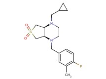 (4aR*,7aS*)-1-(cyclopropylmethyl)-4-(4-fluoro-3-methylbenzyl)octahydrothieno[3,4-b]pyrazine 6,6-dioxide