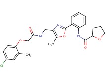 N-{2-[4-({[(4-chloro-2-methylphenoxy)acetyl]amino}methyl)-5-methyl-1,3-oxazol-2-yl]phenyl}tetrahydro-2-furancarboxamide