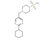4-[(2-cyclohexylpyrimidin-5-yl)methyl]piperazine-1-sulfonamide