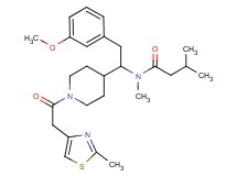 N-(2-(3-methoxyphenyl)-1-{1-[(2-methyl-1,3-thiazol-4-yl)acetyl]-4-piperidinyl}ethyl)-N,3-dimethylbutanamide