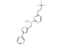 N-methyl-N-[(3-pyridin-3-ylisoxazol-5-yl)methyl]-4-(3,3,3-trifluoropropyl)pyrimidin-2-amine