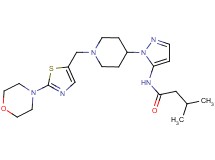 3-methyl-N-[1-(1-{[2-(4-morpholinyl)-1,3-thiazol-5-yl]methyl}-4-piperidinyl)-1H-pyrazol-5-yl]butanamide