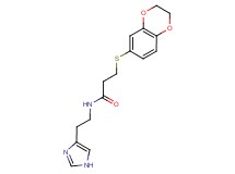 3-(2,3-dihydro-1,4-benzodioxin-6-ylthio)-N-[2-(1H-imidazol-4-yl)ethyl]propanamide