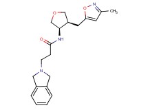 3-(1,3-dihydro-2H-isoindol-2-yl)-N-{(3R*,4S*)-4-[(3-methylisoxazol-5-yl)methyl]tetrahydrofuran-3-yl}propanamide