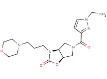 (3aS*,6aR*)-5-[(1-ethyl-1H-pyrazol-3-yl)carbonyl]-3-(3-morpholin-4-ylpropyl)hexahydro-2H-pyrrolo[3,4-d][1,3]oxazol-2-one