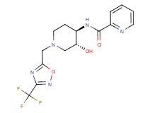 N-((3R*,4R*)-3-hydroxy-1-{[3-(trifluoromethyl)-1,2,4-oxadiazol-5-yl]methyl}piperidin-4-yl)pyridine-2-carboxamide