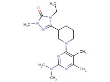 5-{1-[2-(dimethylamino)-5,6-dimethylpyrimidin-4-yl]piperidin-3-yl}-4-ethyl-2-methyl-2,4-dihydro-3H-1,2,4-triazol-3-one
