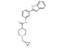 1-(cyclopropylmethyl)-N-[3-(1H-indol-2-yl)phenyl]-4-piperidinecarboxamide