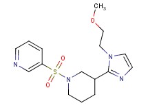 3-({3-[1-(2-methoxyethyl)-1H-imidazol-2-yl]-1-piperidinyl}sulfonyl)pyridine