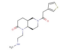 rel-(4aS,8aR)-1-[2-(methylamino)ethyl]-6-(3-thienylacetyl)octahydro-1,6-naphthyridin-2(1H)-one hydrochloride
