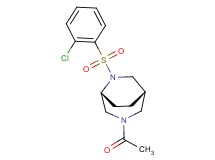 (1S*,5R*)-3-acetyl-6-[(2-chlorophenyl)sulfonyl]-3,6-diazabicyclo[3.2.2]nonane