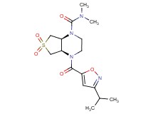 (4aR*,7aS*)-4-[(3-isopropyl-5-isoxazolyl)carbonyl]-N,N-dimethylhexahydrothieno[3,4-b]pyrazine-1(2H)-carboxamide 6,6-dioxide