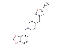 1-(1,3-benzodioxol-4-ylmethyl)-4-[(5-cyclopropyl-1,2,4-oxadiazol-3-yl)methyl]piperidine