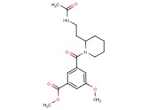 methyl 3-({2-[2-(acetylamino)ethyl]-1-piperidinyl}carbonyl)-5-methoxybenzoate