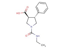(3S*,4R*)-1-[(ethylamino)carbonyl]-4-phenyl-3-pyrrolidinecarboxylic acid