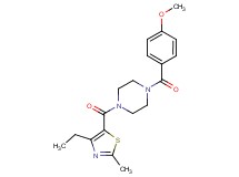 1-[(4-ethyl-2-methyl-1,3-thiazol-5-yl)carbonyl]-4-(4-methoxybenzoyl)piperazine