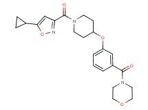 4-[3-({1-[(5-cyclopropyl-3-isoxazolyl)carbonyl]-4-piperidinyl}oxy)benzoyl]morpholine