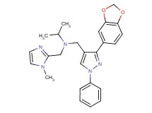 N-{[3-(1,3-benzodioxol-5-yl)-1-phenyl-1H-pyrazol-4-yl]methyl}-N-[(1-methyl-1H-imidazol-2-yl)methyl]-2-propanamine