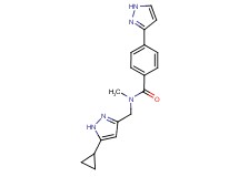 N-[(5-cyclopropyl-1H-pyrazol-3-yl)methyl]-N-methyl-4-(1H-pyrazol-3-yl)benzamide