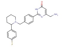 6-(aminomethyl)-2-(4-{[2-(4-fluorophenyl)-1-piperidinyl]methyl}phenyl)-4(3H)-pyrimidinone bis(trifluoroacetate)