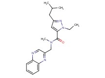1-ethyl-3-isobutyl-N-methyl-N-(2-quinoxalinylmethyl)-1H-pyrazole-5-carboxamide