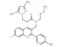 3-(3,5-dimethyl-1H-pyrazol-1-yl)-N-{[7-fluoro-2-(4-methylphenyl)-3-quinolinyl]methyl}-N-(2-methoxyethyl)propanamide