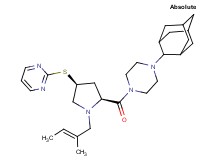 2-({(3S,5S)-5-{[4-(2-adamantyl)-1-piperazinyl]carbonyl}-1-[(2E)-2-methyl-2-buten-1-yl]-3-pyrrolidinyl}thio)pyrimidine