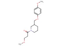3-[(4-methoxyphenoxy)methyl]-1-(3-methoxypropanoyl)piperidine