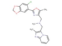 1-[2-(6-chloro-1,3-benzodioxol-5-yl)-5-methyl-1,3-oxazol-4-yl]-N-methyl-N-[(2-methylimidazo[1,2-a]pyridin-3-yl)methyl]methanamine